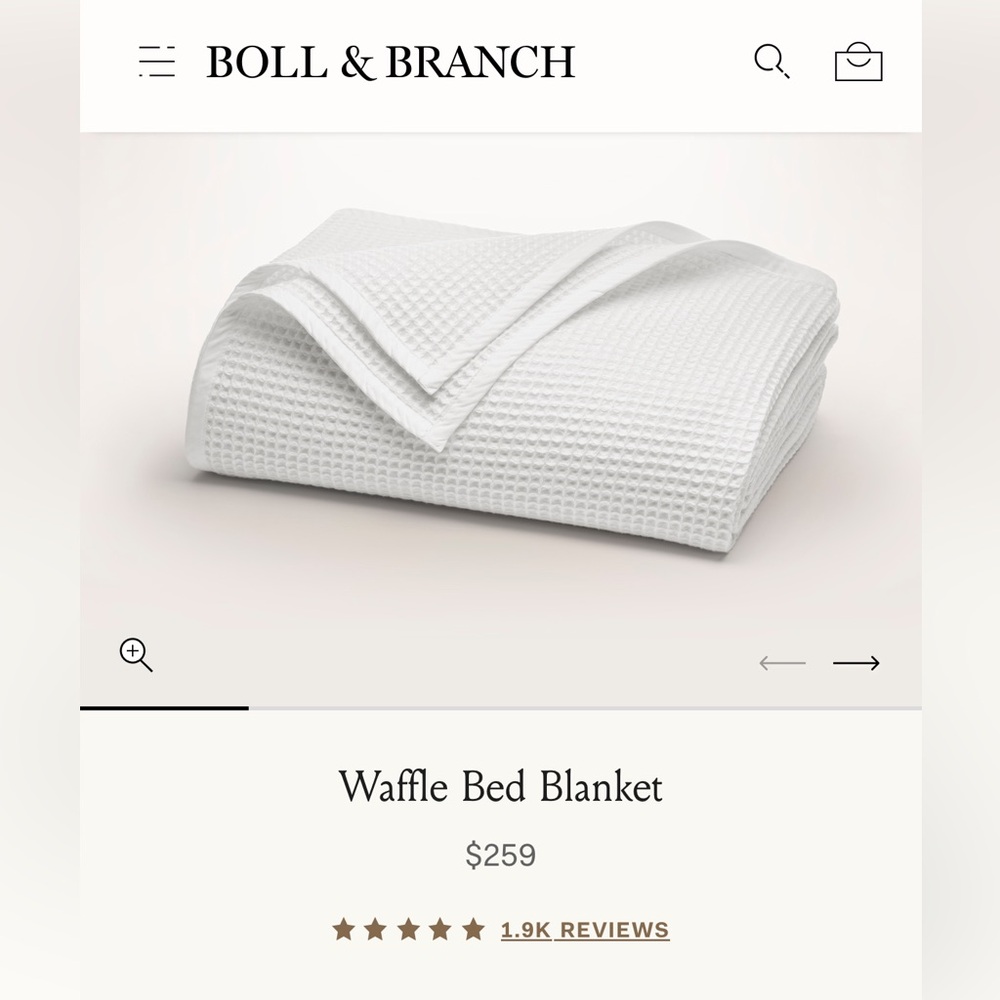 Boll & Branch Waffle Blanket - King